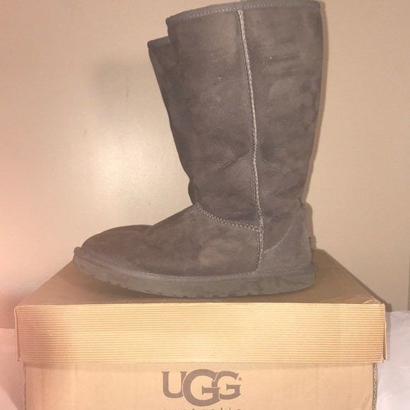 Authentic Gray Tall Uggs - Picture 5 of 8